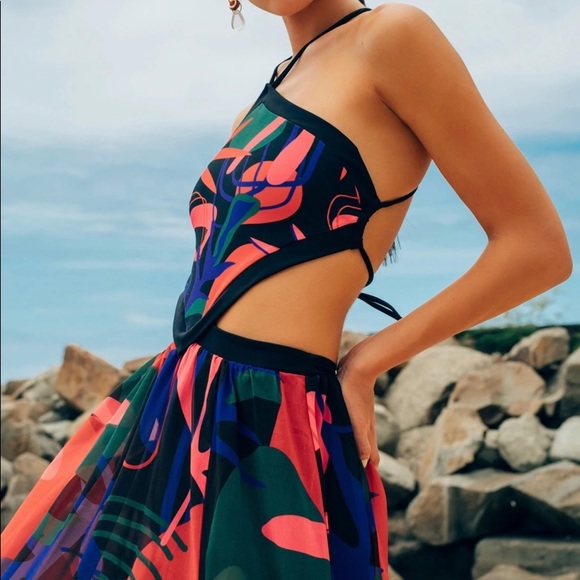 PatBO Rio Halter Beach Dress - Size S - - Picture 2 of 9